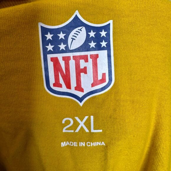 NFL Pittsburgh Steelers Black Gold Stripe Cotton Tee Shirt 2XL G-III Apparel - Picture 5 of 9